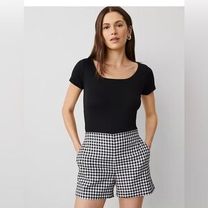 Ann Taylor Petite Square Neck Tee